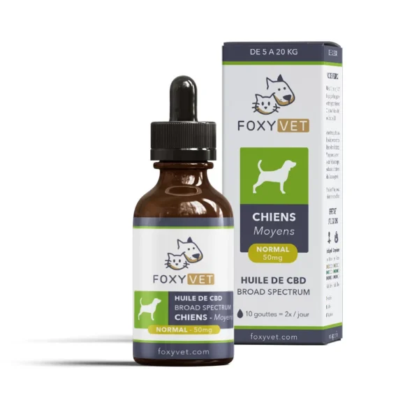 ÓLEO CBD CÃO MÉDIO 5 A 20 KG (50mg) - FOXYVET