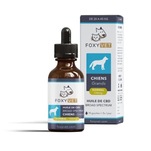 ÓLEO CBD CÃO GRANDE +20 KG (100mg) - FOXYVET